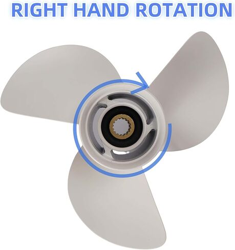 6E5-45954-00-00 14 X 11-K 3 Blade 15 Spline Tooth Boat Propeller Replacement for Yamaha Outboard 50-130 HP Aluminum Prop in Saudi Arabia