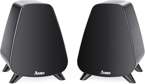 AS31 Active Bookshelf Speakers Bluetooth -2.0 Powered Speaker Stereo Computer Speakers for Desktop pc ，Monitor Speakers 80WRMS/3inch Bass RCA/Optic Inputs, Wooden Compact Purple in Kuwait