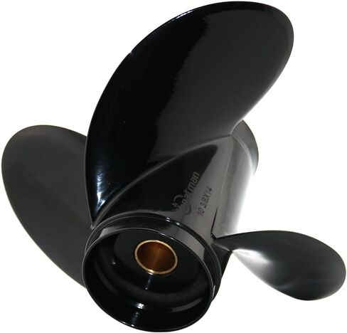 Outboard Prop 10 3/8x14 Pressed-in Hub,13 Spline Tooth 3 Blade, Aluminum Propeller compatible with Mercury/Mariner/Marathon 25 30 35 40 45 48 50 55 60 70HP Engine, replaced for OEM 48-816706A45 in Kuwait