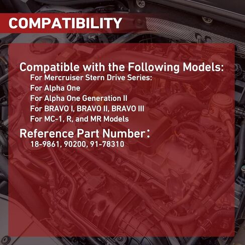Hinge Pin Tool Compatible with Mercruiser Mercury Alpha One Gen II, Bravo I/II/III Replaces OE 18-9861 91-78310 in Kuwait