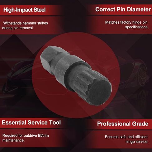Hinge Pin Tool Compatible with Mercruiser Mercury Alpha One Gen II, Bravo I/II/III Replaces OE 18-9861 91-78310 in Kuwait
