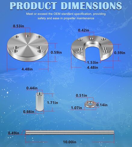 Bonbo for Marine Boat Prop Puller Tool K-812 Compatible with 3 & 4 Blade Propellers, Heavy Duty Boat Propeller Removal Tool Fits for Prop Shafts from 1-1/4" to 1-1/2" in Saudi Arabia