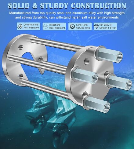 Bonbo for Marine Boat Prop Puller Tool K-812 Compatible with 3 & 4 Blade Propellers, Heavy Duty Boat Propeller Removal Tool Fits for Prop Shafts from 1-1/4" to 1-1/2" in Saudi Arabia