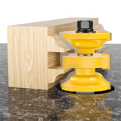 3Pcs T-Slot Router Bit with Bearing | 8/12mm & 1/2" Shank Rabbeting Cutter for Wood Milling(3pcs 1/2") in Saudi Arabia