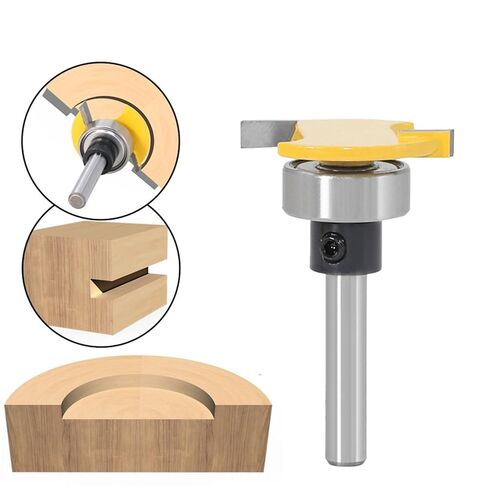 6mm 1/4in Shank Handle Belt Bearing T Cutter Slotting Router Bit Carpenter's Notch Knife Woodworking Tool(6*4) in Saudi Arabia