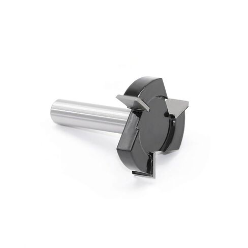 Tri-Flute T-Slot & Bottom Cleaning Router Bits | 4-Edge Slotting/Alloy Milling Cutters for Wood Carving, 12mm & 1/2" Shank(12*1/2) in Saudi Arabia