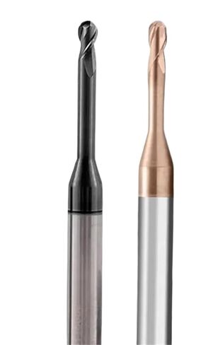 مطحنة نهاية كروية صغيرة برقبة طويلة من الكربيد قاطع صغير بالقطع العميق R0.1-R1.5 أداة للمعادن الفولاذية (BB2055، R1x14H) in Kuwait