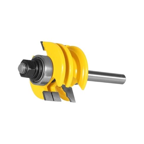 1 قطعة السكك الحديدية الباب الزجاجي والنمط عكسها بت راوتر بت النجارة قاطعة المطحنة للخشب بت الوجه مطحنة نهاية مطحنة (12x44.5x12.7) in Kuwait