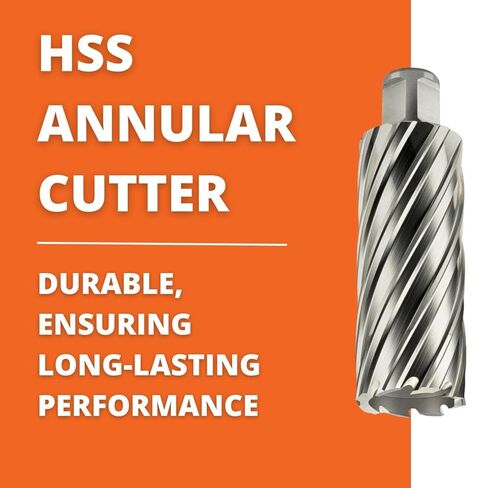 Slugger by Fein HSS Annular Cutter with Enhanced Cutting Geometry for Precision Drilling - High-Durability Steel, 3" Cutting Depth, 1-9/16" Bore Diameter, 3/4" Straight Shank - 63134396003 in Saudi Arabia