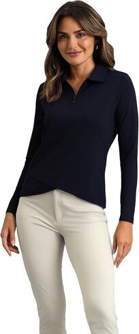 BKUL Athleisure Wear Sun Protective UPF 50+ Icefil Cooling-Long Sleeve Zip Polo in Saudi Arabia