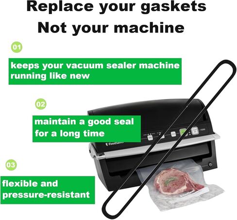 استبدال الحشية العلوية والسفلية المتوافقة مع سدادات التفريغ من سلسلة FoodSaver V2200، V2400، V2800، V3000، V3200 (تحل محل حافظة الطعام T910-00075)، حشية الختم الرغوية (2) in Kuwait