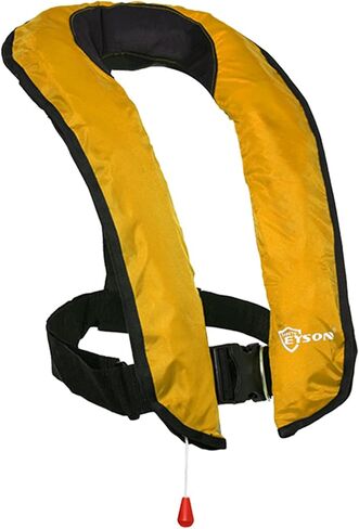 سترة نجاة قابلة للنفخ يدويًا، سترة نجاة للبالغين، حافظة PFD للبالغين، تدعم وزنًا يصل إلى 330 رطلاً in Kuwait