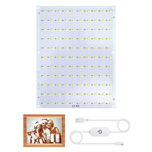 Lithophane LED Backlight Board Kit for BambuLab Sunlu CMYK Monochrome PETG PLA Filament 3D Printed Lithophanes, 156x120mm, 6500K White Light Kit, Adjustable Brightness, Powered via USB-C, 2 Pack in Saudi Arabia