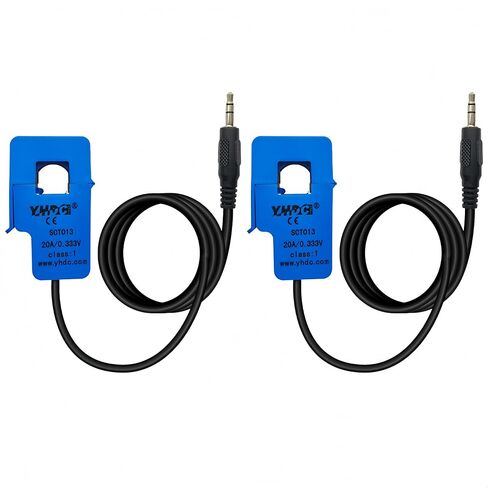 2 قطعة SCT013 SCT-013-020 مستشعر محول سبليت غير جراحي SCT013 0-20A 0.333 فولت محول تيار من النوع المفتوح والإغلاق (20A 0.333 فولت) in Kuwait