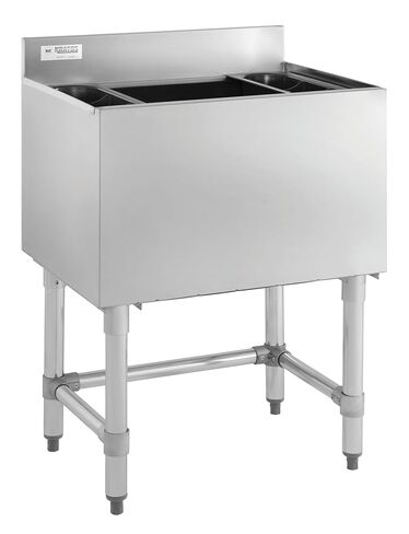 Kratos Commercial Underbar Ice Bin with Bottle Holders -Stainless Steel, 18"x36" (32L-006) in Saudi Arabia