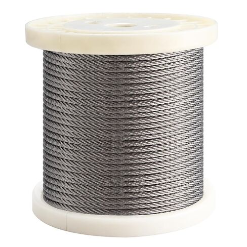 1/5 بوصة (5 مم) سلك حبل من الفولاذ المقاوم للصدأ طول الكابل 100 قدم، حبل سلك فولاذي في الهواء الطلق لأنظمة درابزين سطح السفينة in Kuwait