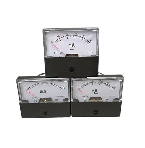 Ammeter DH-670 DC 0-500 MA 1MA 2MA 3MA 5MA 10MA 20MA 30MA 50MA 100MA Rectangular Ampere Needle Panel Meter Gauge Amperemeter 1Pcs(10MA) in Saudi Arabia