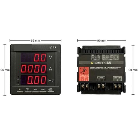 Intelligent Digital Display Single-Phase Current Voltage Frequency Table 20A 380V 45-65HZ Led Three 96mm 1Pcs in Saudi Arabia