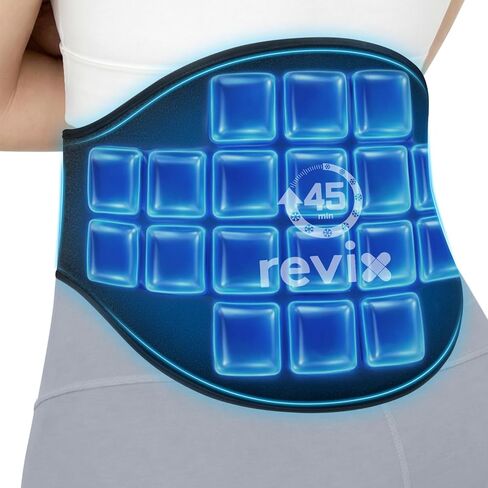 REVIX 45-Min Long-Lasting Back Ice Pack, Extra Large Ice Packs with Ice Grid Gel Design, Reusable Gel Ice Wrap, Cold Compress for Waist, Lower Lumbar, Tailbone Relief & Muscle Relaxation (15.5 x 10") in Saudi Arabia