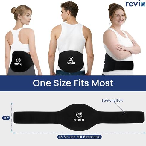 REVIX 45-Min Long-Lasting Back Ice Pack, Extra Large Ice Packs with Ice Grid Gel Design, Reusable Gel Ice Wrap, Cold Compress for Waist, Lower Lumbar, Tailbone Relief & Muscle Relaxation (15.5 x 10") in Saudi Arabia