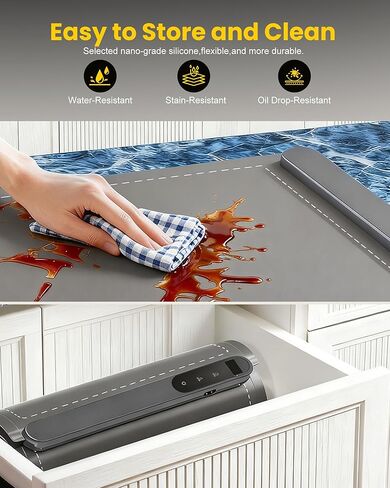 حصيرة تدفئة الطعام من الجرافين كبيرة جدًا مقاس 81.28 سم × 40.64 سم مع وسادة عازلة للسطح، وأطباق الغضب للبوفيه، للمطبخ، وسخانات الطعام للحفلات، وسادة تسخين محمولة، إعداد دافئ مخصص 560 وات، رمادي in Kuwait