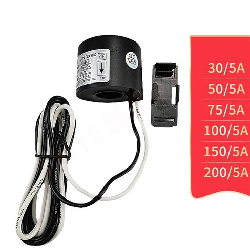 3 عبوات محول مستشعر التيار المشبك الأساسي KCT 50A 75A 100A 150A 200A DIN Rail CT مستشعر تيار متردد صغير مقاوم للماء (الحجم: 50A) in Kuwait