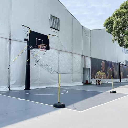 شبكة ارتداد كرة السلة دوارة بزاوية 180 درجة - ملحق إرجاع سريع للكرة للأطواق، زيادة كفاءة التدريب الفردي، إطار معدني قوي وإعداد سهل in Kuwait