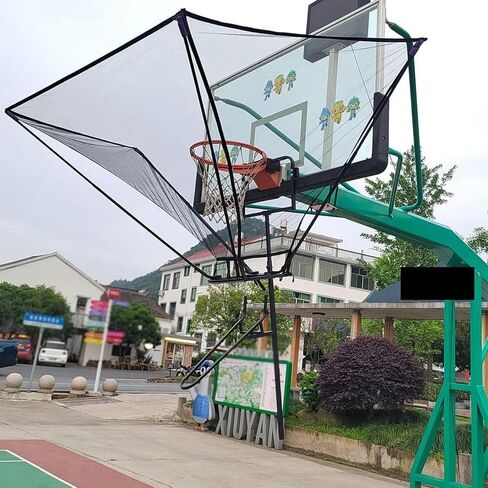 مسار دوار 180 درجة لكرة السلة - نظام إرجاع صافي للتدريب الفردي الفعال، مدرب تسديد محمول مع إطلاق سريع لسهولة التخزين in Kuwait