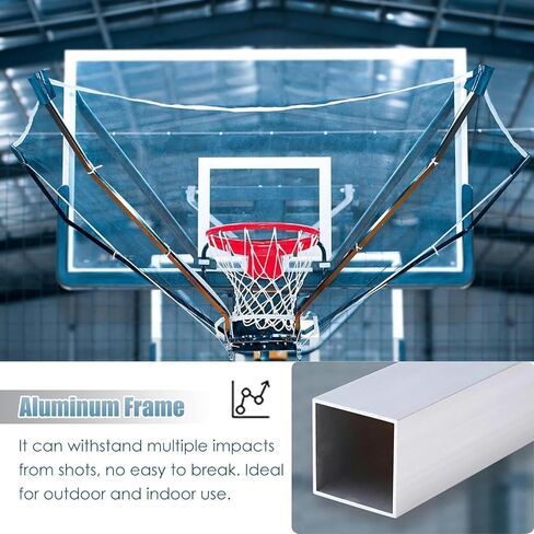 كرة سلة من الدرجة الاحترافية - تركيب بخطاف بدون أدوات، مجرى إرجاع دوار 180 درجة لممارسة الرماية بدون توقف، للاستخدام الداخلي والخارجي in Kuwait