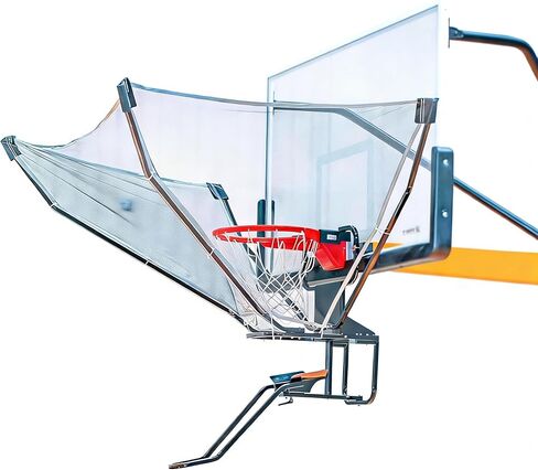 شبكة ارتداد كرة السلة مع شلال قابل للدوران 180 درجة - نظام إرجاع الكرة المحمول للتدريب الفردي، يناسب معظم الأطواق (71.65 × 49.2 × 61 بوصة) in Kuwait