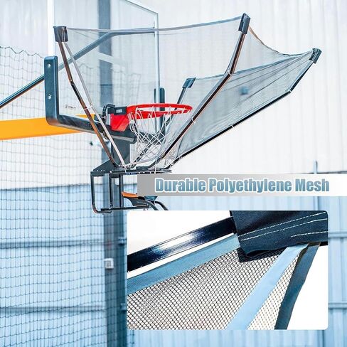 شبكة ارتداد كرة السلة مع شلال قابل للدوران 180 درجة - نظام إرجاع الكرة المحمول للتدريب الفردي، يناسب معظم الأطواق (71.65 × 49.2 × 61 بوصة) in Kuwait