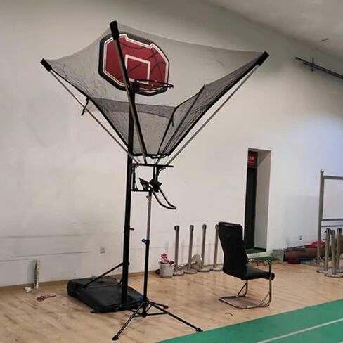 كرة السلة شديدة التحمل - مجرى إرجاع قابل للتعديل وقابل للدوران 180 درجة، للتدريب الفردي، مثالي للبالغين والمراهقين، مدرب الرماية المحمول in Kuwait