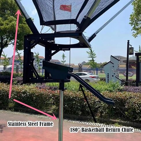 كرة السلة شديدة التحمل - مجرى إرجاع قابل للتعديل وقابل للدوران 180 درجة، للتدريب الفردي، مثالي للبالغين والمراهقين، مدرب الرماية المحمول in Kuwait