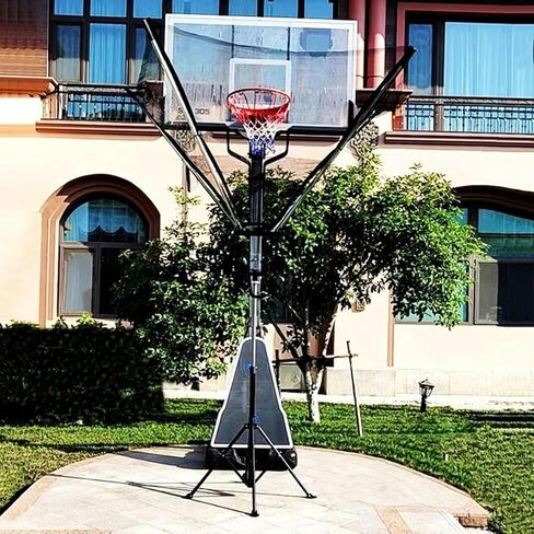 كرة السلة شديدة التحمل - مجرى إرجاع قابل للتعديل وقابل للدوران 180 درجة، للتدريب الفردي، مثالي للبالغين والمراهقين، مدرب الرماية المحمول in Kuwait