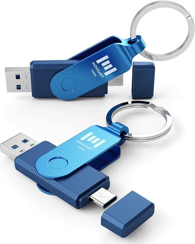 Mosdart 1tb Dual USB C Flash محرك أقراص فلاش ، تصل إلى 150 ميجابايت/ثانية من النوع C 3.1 محرك إبهام مع سلسلة المفاتيح ، لجهاز iPhone 15 و 16 ، Android ، iPad ، MacBook ، وأجهزة الكمبيوتر المحمولة ، Navy Blue in Kuwait