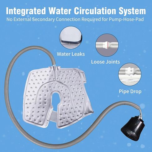 آلة العلاج البارد مع تبريد ثابت لمدة 8-12 ساعة - آلة ثلج قابلة للبرمجة للركبة بعد الجراحة - آلة ثلج للركبة مع وسادة ضغط - للتعافي بعد العمليات الجراحية والإصابات الرياضية، رمادي قطعة واحدة in Kuwait