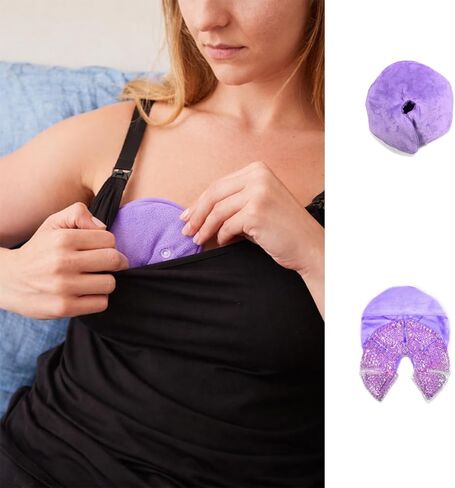 PandaEar 2 Pack Breast Therapy Pads for Breastfeeding, Hot & Cold Gel Packs – Reusable Breast Ice & Heat Pads for Nursing Comfort, Engorgement, Plugged Ducts & Postpartum Care in Saudi Arabia