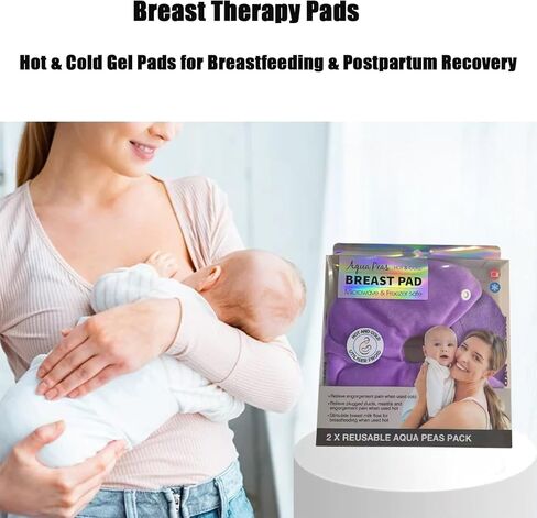 PandaEar 2 Pack Breast Therapy Pads for Breastfeeding, Hot & Cold Gel Packs – Reusable Breast Ice & Heat Pads for Nursing Comfort, Engorgement, Plugged Ducts & Postpartum Care in Saudi Arabia