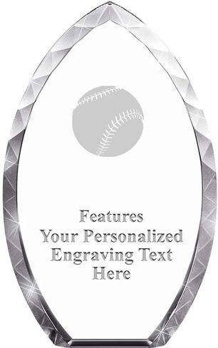 8" Tear Drop Employee of The Year Crystal Award, Custom Engraved Employee of The Year Trophy, Engraving Included, Prime in Saudi Arabia