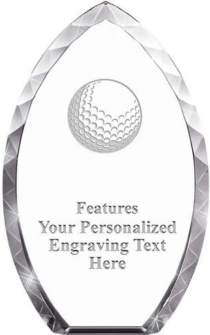 8" Tear Drop Employee of The Year Crystal Award, Custom Engraved Employee of The Year Trophy, Engraving Included, Prime in Saudi Arabia