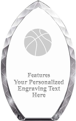8" Tear Drop Employee of The Year Crystal Award, Custom Engraved Employee of The Year Trophy, Engraving Included, Prime in Saudi Arabia