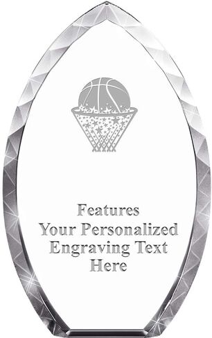 8" Tear Drop Employee of The Year Crystal Award, Custom Engraved Employee of The Year Trophy, Engraving Included, Prime in Saudi Arabia