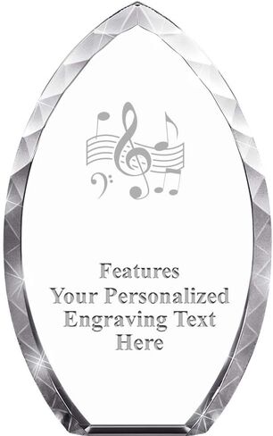 8" Tear Drop Employee of The Year Crystal Award, Custom Engraved Employee of The Year Trophy, Engraving Included, Prime in Saudi Arabia