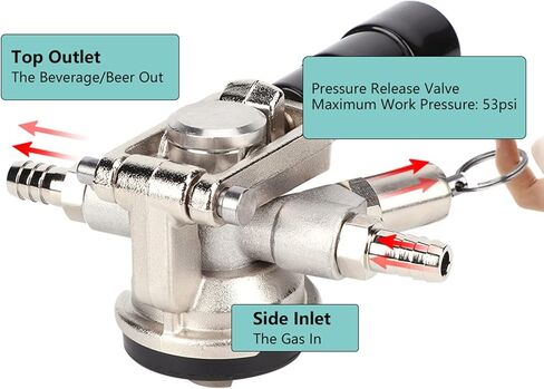 Stainless Steel Beer Keg Coupler Dispenser Equipment With Pressure Reducing Valve For Bar Restaurant Hotel Home in Saudi Arabia