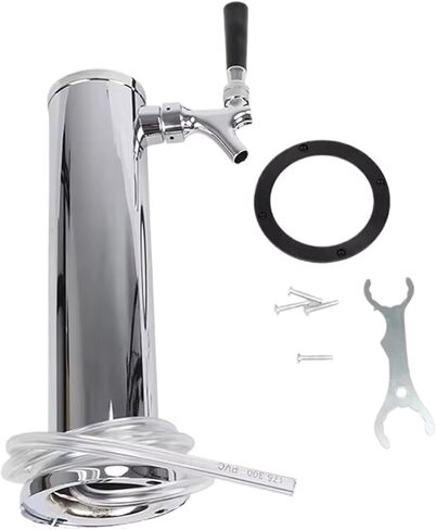 1pc One Tap Chromeplated Beer Tower Single Tap/Faucet Beer Tower Stainless Steel Draft Beer Column Bar Accessories Beer Dispenser in Saudi Arabia