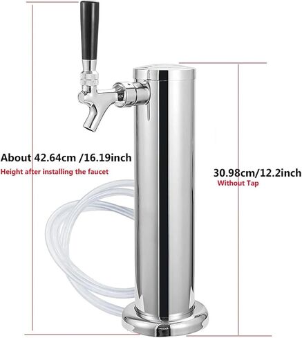 1pc One Tap Chromeplated Beer Tower Single Tap/Faucet Beer Tower Stainless Steel Draft Beer Column Bar Accessories Beer Dispenser in Saudi Arabia