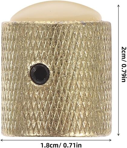 3pcs Metal Guitar Dome Volume Tone Knobs with Hole for Electric Bass Guitar Potentiometer Gold Finish Replacement Knobs with Wrench in Saudi Arabia