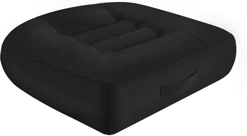 15.7x15.7 inch Adjustable Thickness Universal Booster seat Cushion Portable Design Breathable mesh Design Improve Vision Improve Sitting Posture Stress Relief Driving Office Family Outdoor-Black in Kuwait