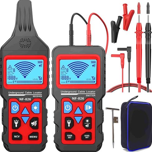 NF-826 Underground Wire Locator Circuit Tracker 12-400V AC/DC, locates Circuit Breakers, fuses, Wires, Short Circuits, Open Circuits, Ceiling/Wall/Dog Fence Cables, Irrigation Control Lines in Kuwait