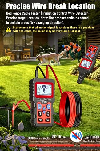 NF-826 Underground Wire Locator Circuit Tracker 12-400V AC/DC, locates Circuit Breakers, fuses, Wires, Short Circuits, Open Circuits, Ceiling/Wall/Dog Fence Cables, Irrigation Control Lines in Kuwait